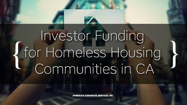 Gregory Finkelson: Investor Funding for Homeless Housing Communities in California